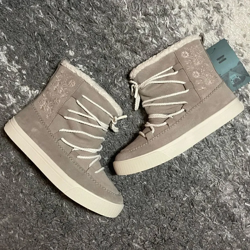 NIB TOMS Alpine Winter Leather Booties